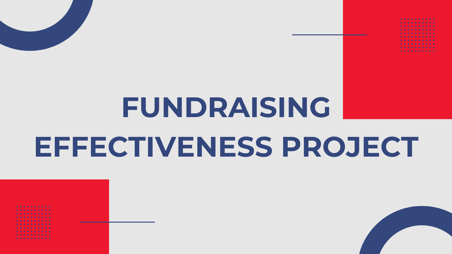 Fundraising Effectiveness Project